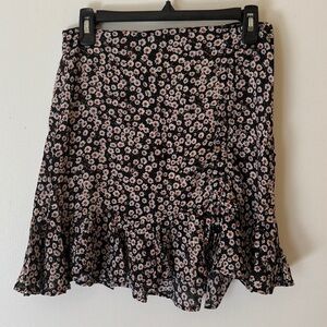 Adika Black Floral Patterned Fabric